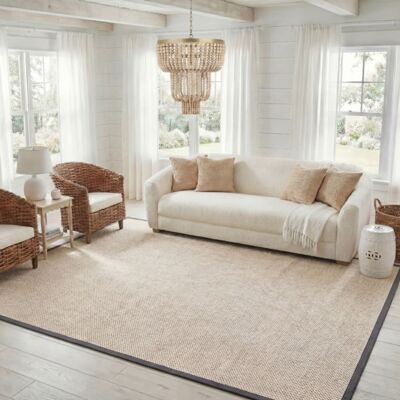 Safavieh - Alfombra de sisal - Gris oscuro - 120x120 cm - Rug Safavieh - Alfombra de sisal - Gris oscuro - 120x120 cm - Rug