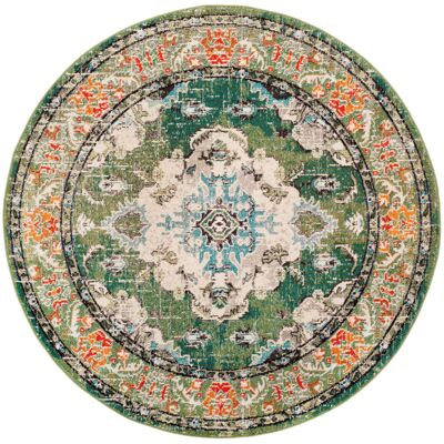 Alfombra Safavieh Verde bosque/Azul claro 200 X 200 Alfombra Safavieh Verde bosque/Azul claro 200 X 200
