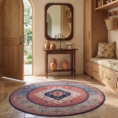 Safavieh - Tucson Collection - Rojo/Azul - 185x180 cm - Rug Safavieh - Tucson Collection - Rojo/Azul - 185x180 cm - Rug