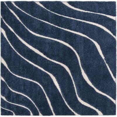 Safavieh - Shag Rug 120x120 cm - Azul oscuro/crema - Rug Safavieh - Shag Rug 120x120 cm - Azul oscuro/crema - Rug