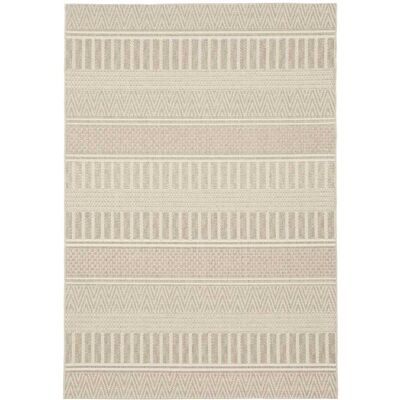 AFK Alfombra interior de exterior de estilo étnico beige 120 x 170 cm AFK Alfombra interior de exterior de estilo étnico beige 120 x 170 cm