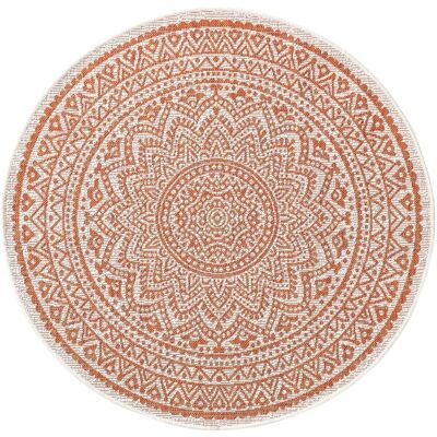 Benuta Alfombra de exterior & interior naranja ø 120 redondo Benuta Alfombra de exterior & interior naranja ø 120 redondo