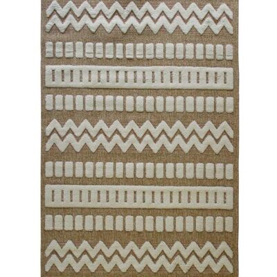 The Deco Factory MEX - Alfombra de yute con relieve geométrico beige 160x230 cm The Deco Factory MEX - Alfombra de yute con relieve geométrico beige 160x230 cm