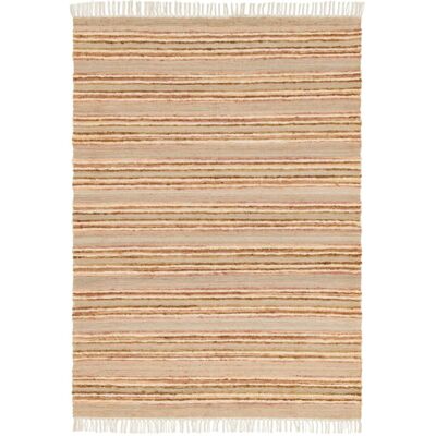 AFK Alfombra de rayas hecha a mano en lana y yute 160 x 230 cm AFK Alfombra de rayas hecha a mano en lana y yute 160 x 230 cm