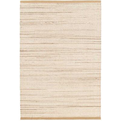 AFK Alfombra de lana y yute hecha a mano beige 120 x 170 cm AFK Alfombra de lana y yute hecha a mano beige 120 x 170 cm