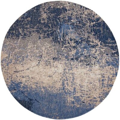 Louis de Poortere Cracks - alfombra lavable interior/exterior azul 140x140 Louis de Poortere Cracks - alfombra lavable interior/exterior azul 140x140