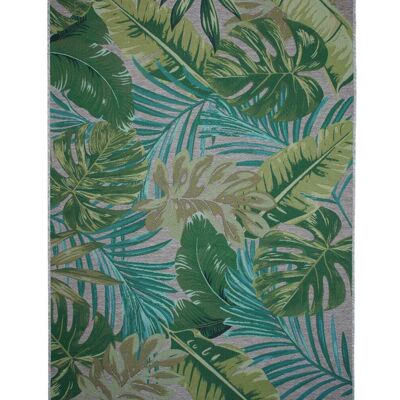 The Deco Factory Alfombra interior-exterior hojas rojo multicolor 160x230 The Deco Factory Alfombra interior-exterior hojas rojo multicolor 160x230