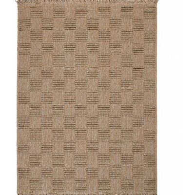 The Deco Factory Alfombra interior-exterior damero efecto yute beige 160x230 The Deco Factory Alfombra interior-exterior damero efecto yute beige 160x230