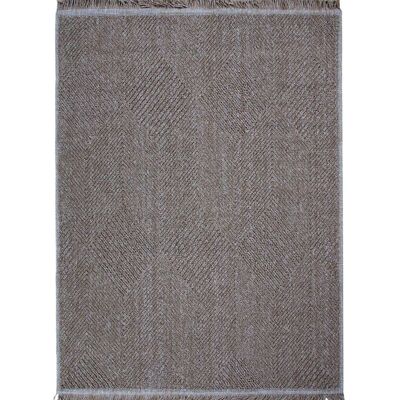 The Deco Factory Alfombra efecto yute rombos beige 160x230 The Deco Factory Alfombra efecto yute rombos beige 160x230