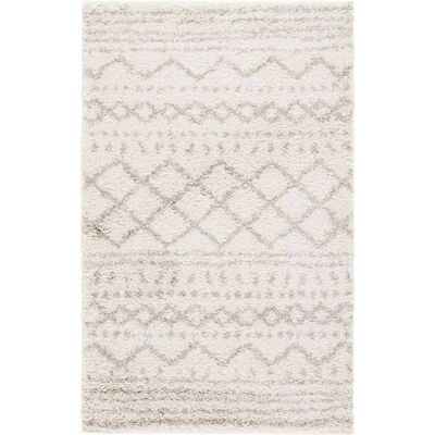 Safavieh Alfombra de polipropileno blanco/beige, 122 x 183 cm Safavieh Alfombra de polipropileno blanco/beige, 122 x 183 cm