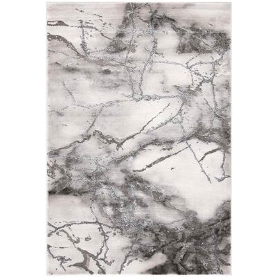 Safavieh Alfombra contemporáneo de polipropileno gris/plata, 122 x 183 cm Safavieh Alfombra contemporáneo de polipropileno gris/plata, 122 x 183 cm