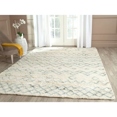 NADUVI Laszlo Alfombra de textil - Estilo marroquí, a mano, Azul, 180x120 cm NADUVI Laszlo Alfombra de textil - Estilo marroquí, a mano, Azul, 180x120 cm