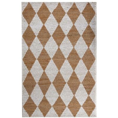 Flair Rugs Alfombra de yute marrón y blanco 160x230 cm Flair Rugs Alfombra de yute marrón y blanco 160x230 cm