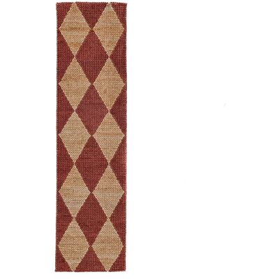 Flair Rugs Alfombra de pasillo de yute marrón y terracota 80x230 cm Flair Rugs Alfombra de pasillo de yute marrón y terracota 80x230 cm