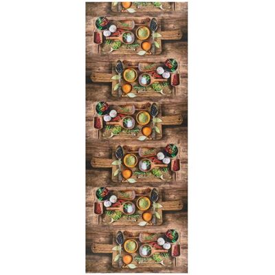 Atticgo Alfombra de cocina lavable especias multicolor 52x200 cm Atticgo Alfombra de cocina lavable especias multicolor 52x200 cm