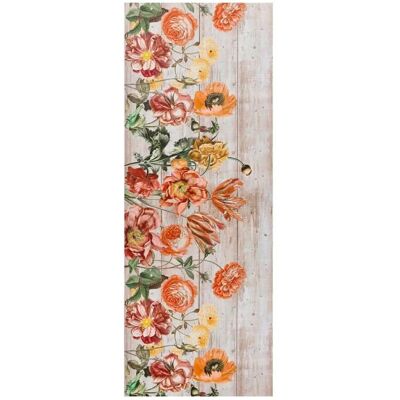 Atticgo Alfombra de cocina lavable flores multicolor 52x200 cm Atticgo Alfombra de cocina lavable flores multicolor 52x200 cm