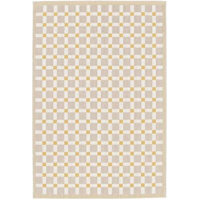 The Deco Factory Alfombra interior/exterior cuadros amarillo beige 160x230 The Deco Factory Alfombra interior/exterior cuadros amarillo beige 160x230