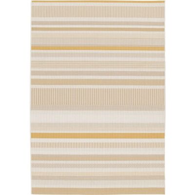 The Deco Factory Alfombra interior exterior moderna líneas amarillo beige 160x230 The Deco Factory Alfombra interior exterior moderna líneas amarillo beige 160x230