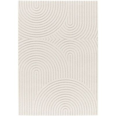 The Deco Factory Alfombra suave con relieve moderno gráfico blanca 120x170 The Deco Factory Alfombra suave con relieve moderno gráfico blanca 120x170