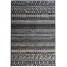 The Deco Factory Alfombra extra suave diseño horizonte gris, negro y beige 160x230