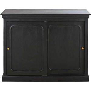 Maisons du Monde Aparador con 2 puertas correderas negro carbón