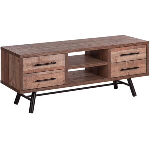 Beliani Mueble TV madera clara