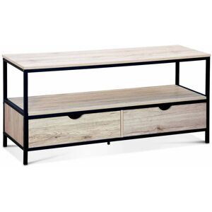 sweeek Mueble tv efecto madera y metal 120x39x57cm