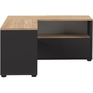 TEMAHOME Mueble de tv efecto madera negro y roble natural