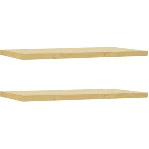 Decowood Pack 2 estanterías de madera maciza flotante olivo 60x3,2cm