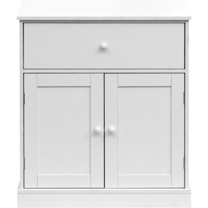 Mobili Rebecca Mueble de almacenaje con 1 cajon y 2 puertas de mdf blanco