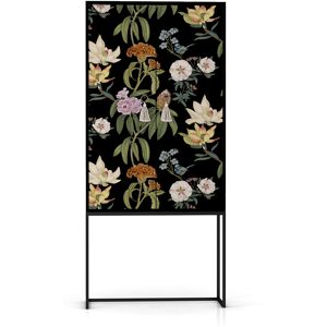 RNT by Really Nice Things Armario aparador 2 puertas MDF estampado floral negro