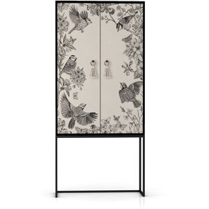 RNT by Really Nice Things Armario aparador 2 puertas MDF estampado blanco grisaceo y negro