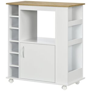 Homcom Aparador de cocina color blanco 75 x 39.5 x 88 cm