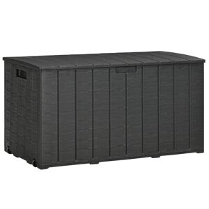 Outsunny Baúl de almacenamiento color negro 122.4 x 62 x 64.5 cm