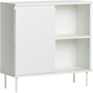 Klast Home Recibidor de madera y metal blanco 80 x 79 cm