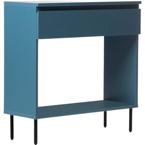 Klast Home Recibidor de madera y metal azul 80 x 79 cm