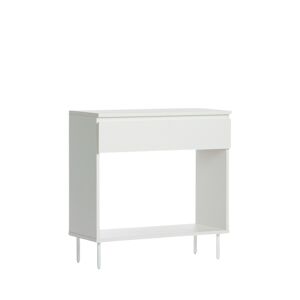 Klast Home Recibidor de madera y metal blanco 80 x 79 cm