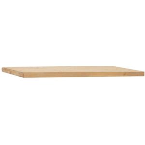 Decowood Estantería de madera maciza flotante acabado tono medio 100x3,2cm