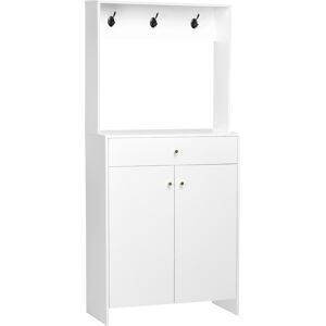 Homcom Mueble zapatero color blanco 80 x 32 x 180 cm