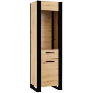 AKL FURNITURE Vitrina efecto madera Beige