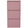 Kare Design Zapatero de 3 compartimentos rosa