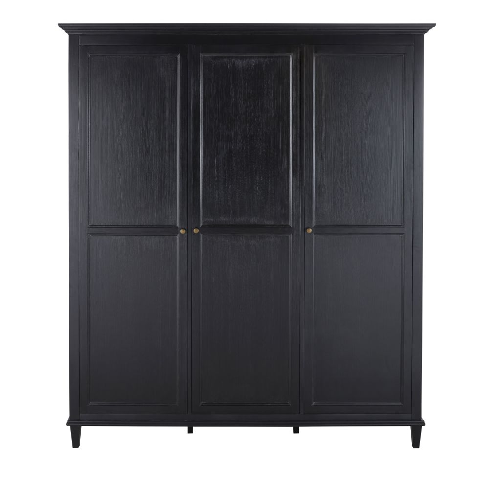 Maisons du Monde Armario de 3 puertas negro