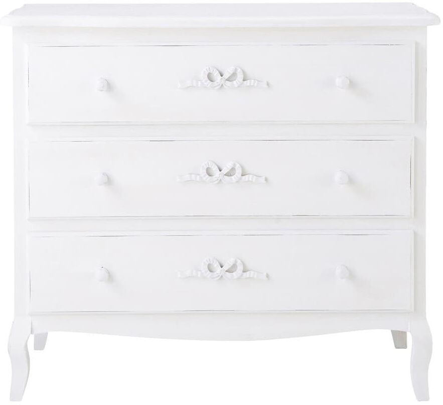 Maisons du Monde Cómoda de madera blanca An. 90 cm