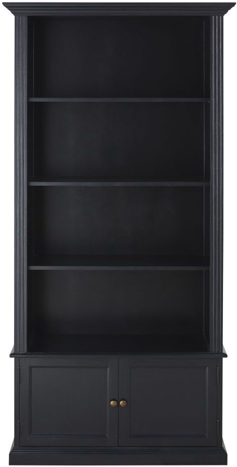 Maisons du Monde Librería con 2 puertas en color negro