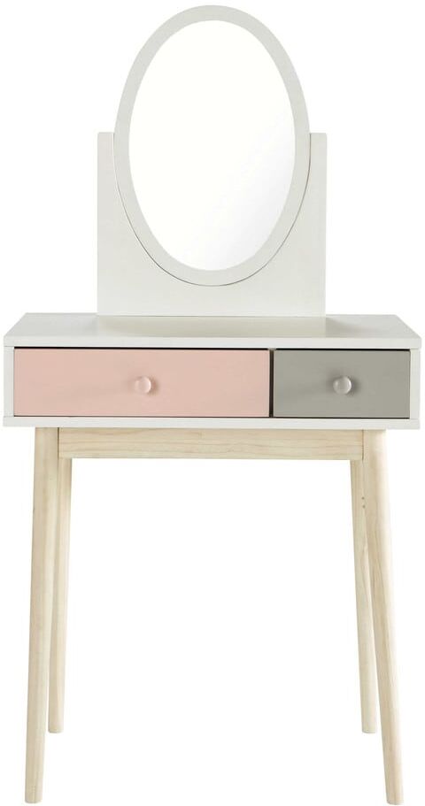 Maisons du Monde Tocador vintage blanco y rosa