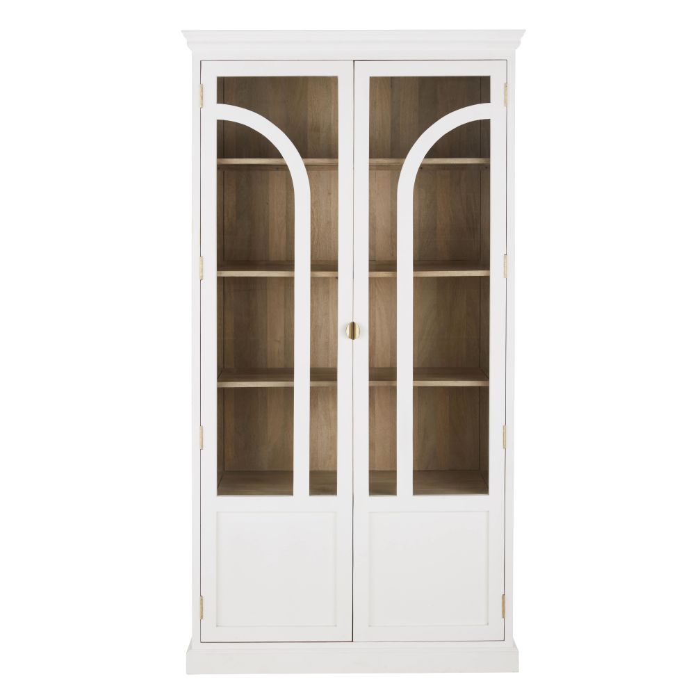 Maisons du Monde Vitrina de 4 puertas en color blanco