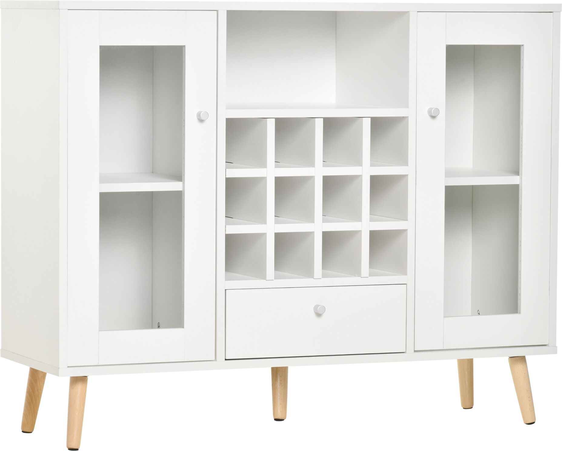 Homcom Aparador color blanco 100 x 33 x 80 cm