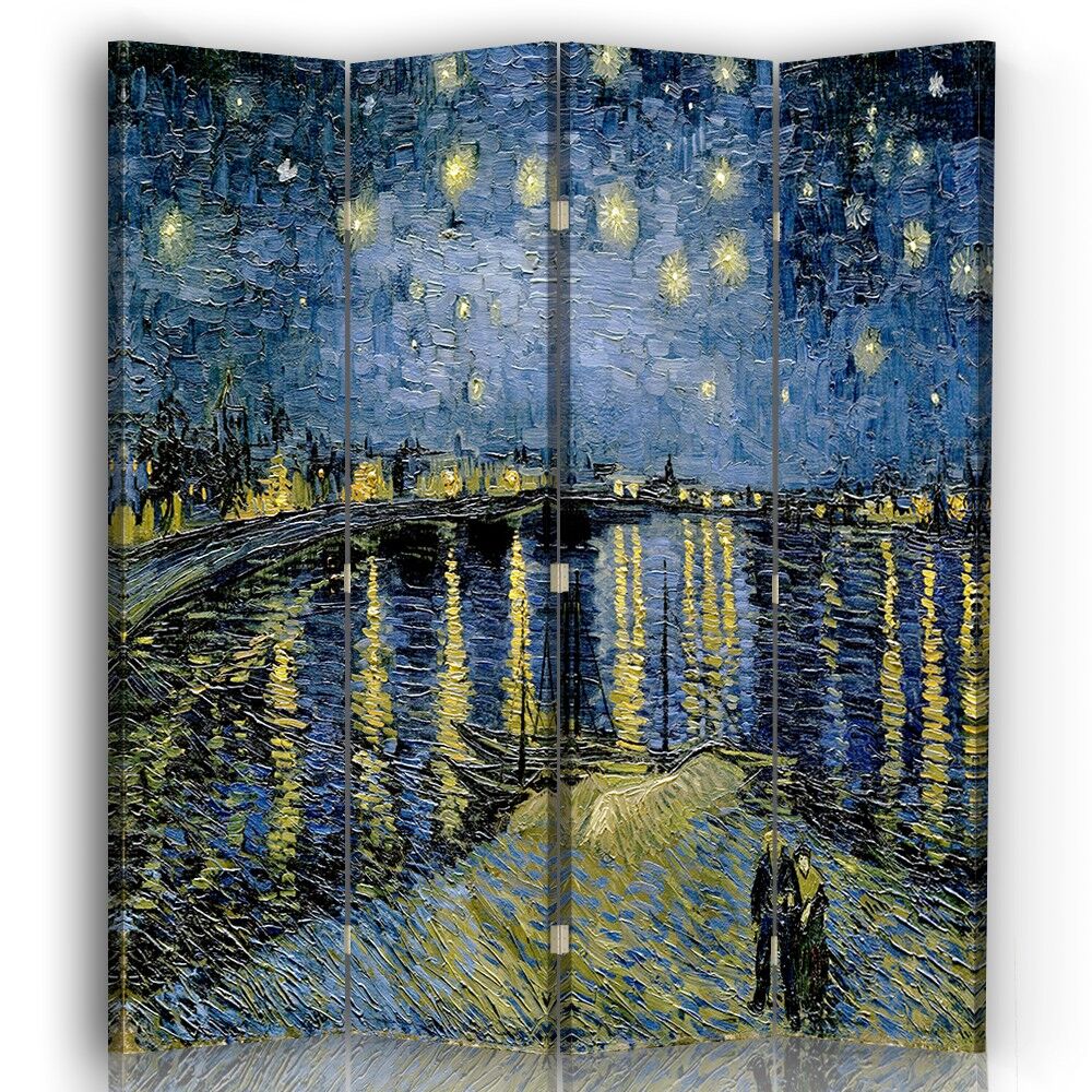 Legendarte Biombo Noche Estrellada Sobre el Ródano - Van Gogh - cm. 145x170