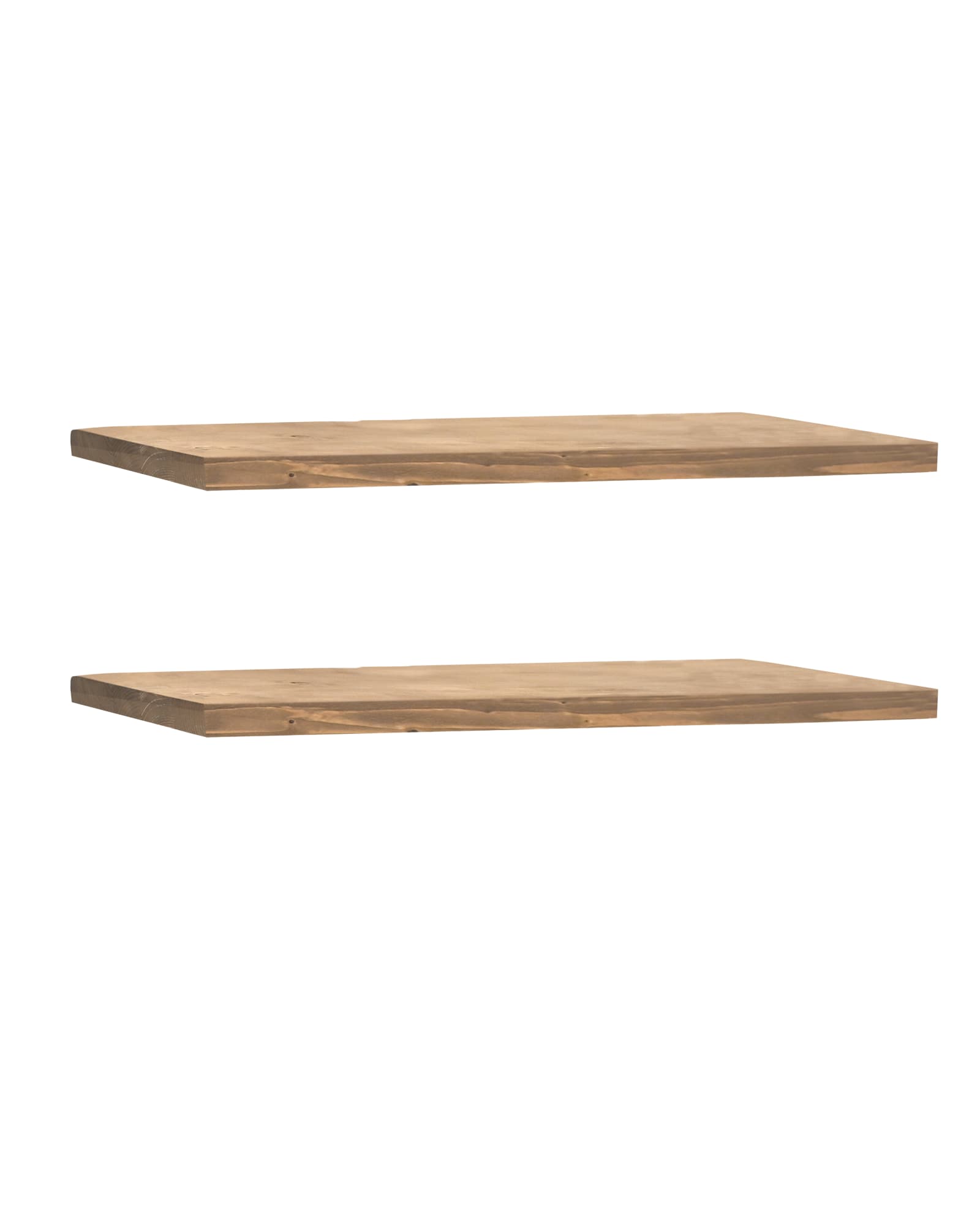 Decowood Pack 2 estanterías de madera maciza flotante envejecido 60x3,2cm