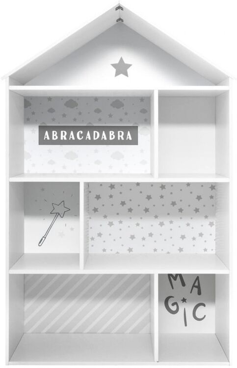 MueMue Estantería casita bazar mdf blanco  jolie 114x73.5x30 cm